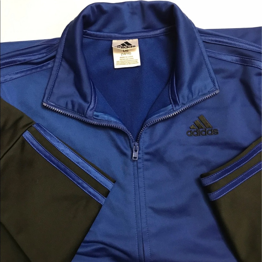Kids Adidas Zip Up Jacket Large 14/16 - Picture 2 of 7